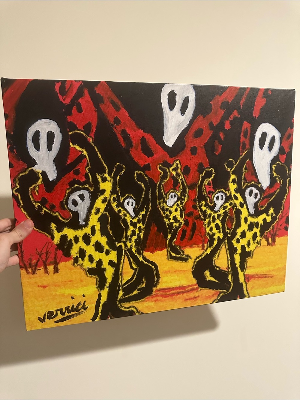 Strange Voodoo in the Lounge Desert Painting 16x20 1/1 original art